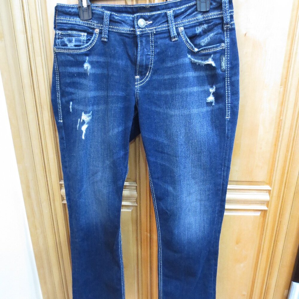 Silver Jeans Suki Capris Distressed  Size 31